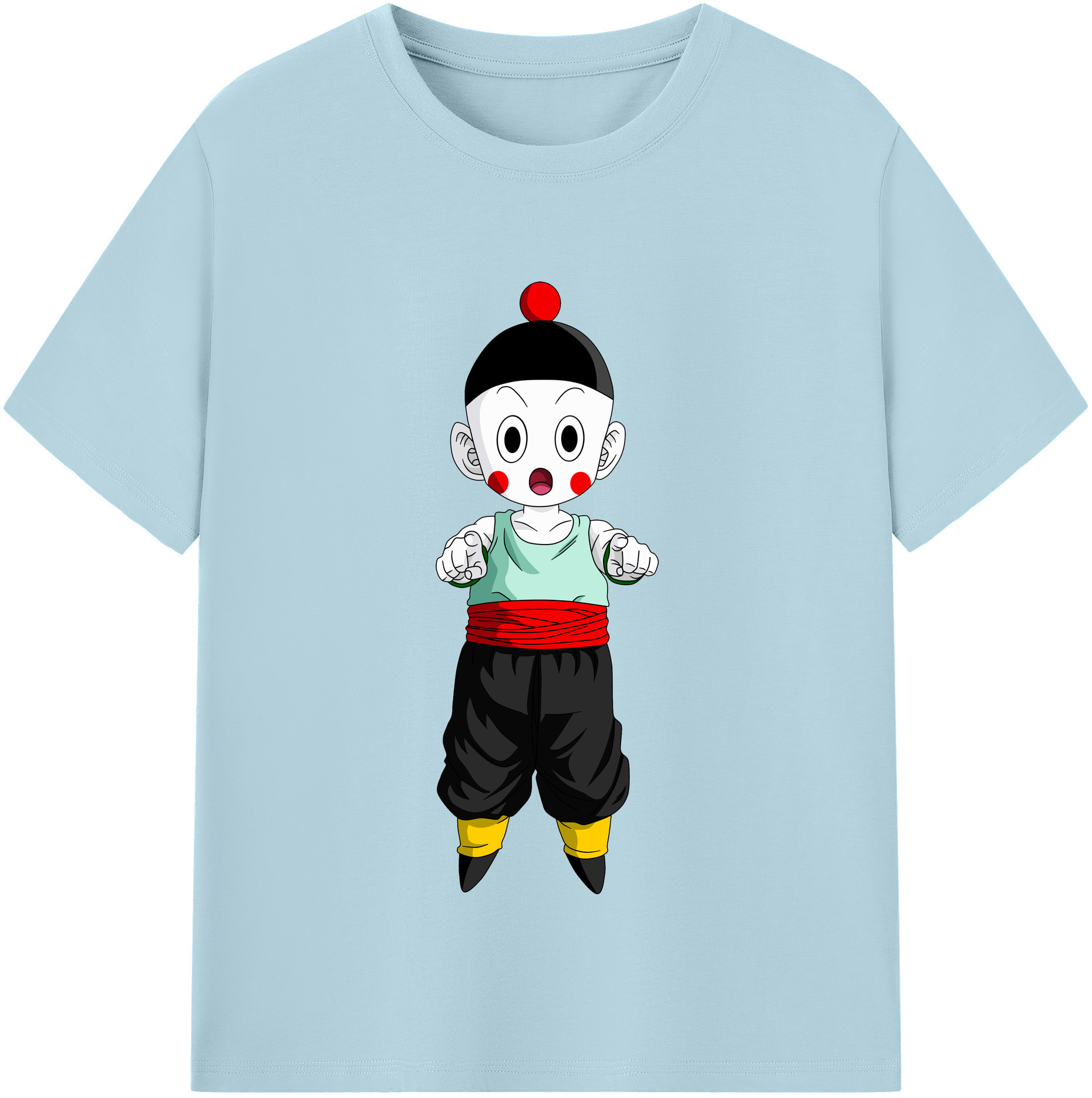 （画像用） ドラゴンボール 餃子（チャオズ）DRAGON BALL Chaoz 綿100％半袖Tシャツ（フロントプリント）